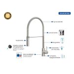 Misturador Monocomando Tramontina Versatile Inox Bica Móvel