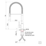 Misturador Monocomando Tramontina Versatile Inox Bica Móvel