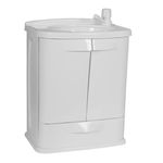 Gabinete Com Lavatório Banheiro PVC 45x58 Branco - Astra