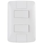 Interruptor Duplo Simples 4x2 6a 250v Aria - Tramontina Cor Branco