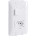 Interruptor Paralelo Com Tomada 20a 4x2 6a 250v Aria - Tramontina Cor Branco