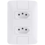 Tomada Dupla 10a 4x2 250v Aria - Tramontina Cor Branco