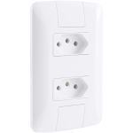 Tomada Dupla 10a 4x2 250v Aria - Tramontina Cor Branco