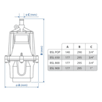 Bomba Submersa Vibratória Bsl-800 127v 360W Lorenzetti 