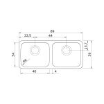 Cuba Tramontina Dora Duo 2c 40 Bl Em Aço Inox Acab Escovado