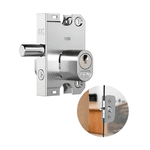 Fechadura Porta de Vidro Blindex Stam 2001 Cilindro Oval Cromado