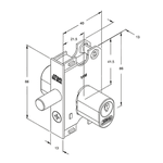 Fechadura Porta de Vidro Blindex Stam 2001 Cilindro Oval Cromado