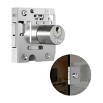 Fechadura Porta de Vidro Blindex Stam 2002 Cilindro Redondo Cromado