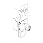 Fechadura Porta de Vidro Blindex Stam 2003 Cilindro Oval Cromado