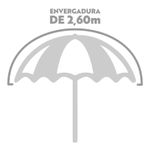 Guarda Sol Aluminio Articulavel 2,60m Sortidos Listras Mor