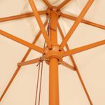 Ombrelone Guarda Sol Madeira 2,4m Bege Mor