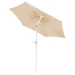 Ombrelone Guarda Sol Com Manivela 2,4m Bege Mor