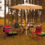 Ombrelone Guarda Sol Com Manivela 2,4m Bege Mor