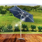 Ombrelone Guarda Sol Com Manivela 2,4m Azul Mor