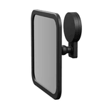 Espelho Astra Articulado Para Banheiro Com Adesivo Preto Fosco