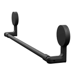 Porta Toalha 60cm com Adesivo Astra Preto Fosco