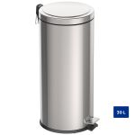 Lixeira Brasil Plus Fechamento Suave 30L Tramontina Inox
