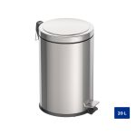 Lixeira Brasil Plus Fechamento Suave 20L Tramontina Inox