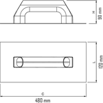 Desempenadeira em Aço Lisa Cabo Plástico 48x12cm Cortag