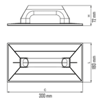 Desempenadeira Plástica 18 x 30 cm Estriada Cortag