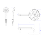 Chuveiro com desviador e ducha manual Flex Black Matte 2085.BL.DES.MT Deca