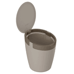 Lixeira de Pia 2,7 Litros Astra Argila e Terracota