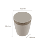 Lixeira de Pia 2,7 Litros Astra Argila e Terracota