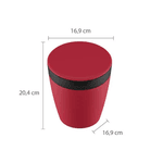 Lixeira de Pia 2,7 Litros Astra Bordô e Preto