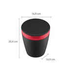 Lixeira de Pia 2,7 Litros Astra Preto e Bordo