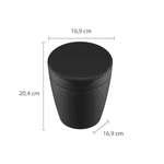 Lixeira de Pia 2,7 Litros Astra Preto