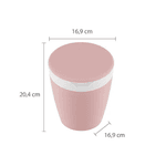 Lixeira de Pia 2,7 Litros Astra Rose e Branco