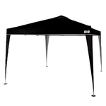 Tenda Oxford X-Flex Praia Piscina Gazebo 3X3m Ráfia Preta Mor
