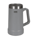 Caneca Termica De Cerveja 500ml Cinza Mor