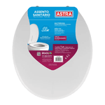 Assento Sanitário Oval Almofadado Slim Astra Branco