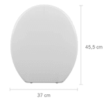 Assento Sanitário Oval Almofadado Slim Astra Branco