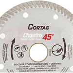 Disco De Corte Diamantado Chanfro 115mm Turbo Cortag 45º 