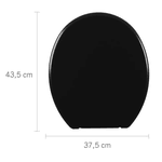 Assento Vaso Sanitário Oval Universal Soft Astra Cor Preto