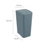 Lixeira Cesto De Lixo Banheiro Cozinha Tampa Click 8 Litros Mediterraneo Astra