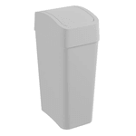 Lixeira Cesto De Lixo Banheiro Cozinha Tampa Basculante 8 Litros Branco Astra