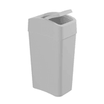 Lixeira Cesto De Lixo Banheiro Cozinha Tampa Basculante 8 Litros Branco Astra