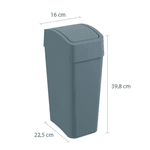 Lixeira Cesto De Lixo Banheiro Cozinha Tampa Basculante 8 Litros Mediterraneo Astra