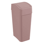 Lixeira Cesto De Lixo Banheiro Cozinha Tampa Basculante 8 Litros Rosê Astra