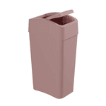 Lixeira Cesto De Lixo Banheiro Cozinha Tampa Basculante 8 Litros Rosê Astra