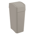 Lixeira Cesto De Lixo Banheiro Cozinha Tampa Basculante 8 Litros Argila Astra