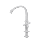 Torneira para Cozinha de Mesa Branca PVC Cross Tigre