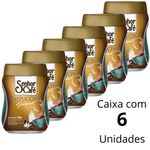  Kit 6 Potes De Cappuccino Senhor Café GOURMET Premium Tradicional De 200g Pó Soluvel Em Agua e Leite