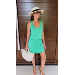 Saída Vestido com Decote nas Costas Verde Jade