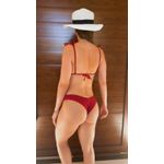 Tanga Fio em Dobra Cherry Texturizado