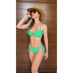 Top Tomara que Caia Verde Jade Texturizado