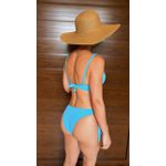 Tanga de Amarrar Azul Turquesa Textura